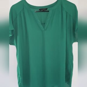 Banana Republic Green V-Neck Blouse
